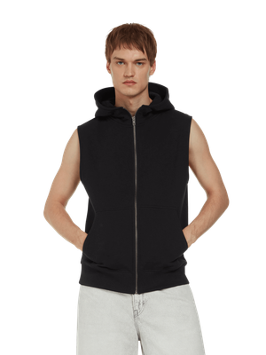 Sleeveless Full Zip Hoodie