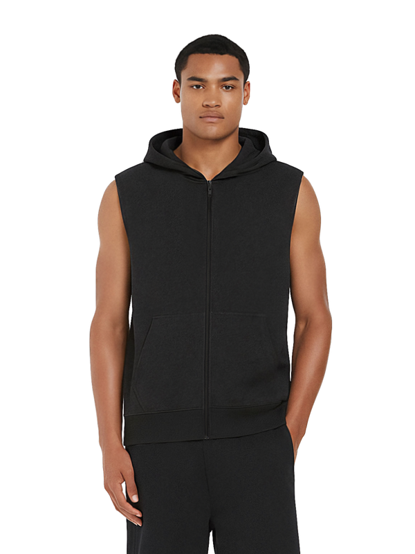 Sleeveless Full Zip Hoodie
