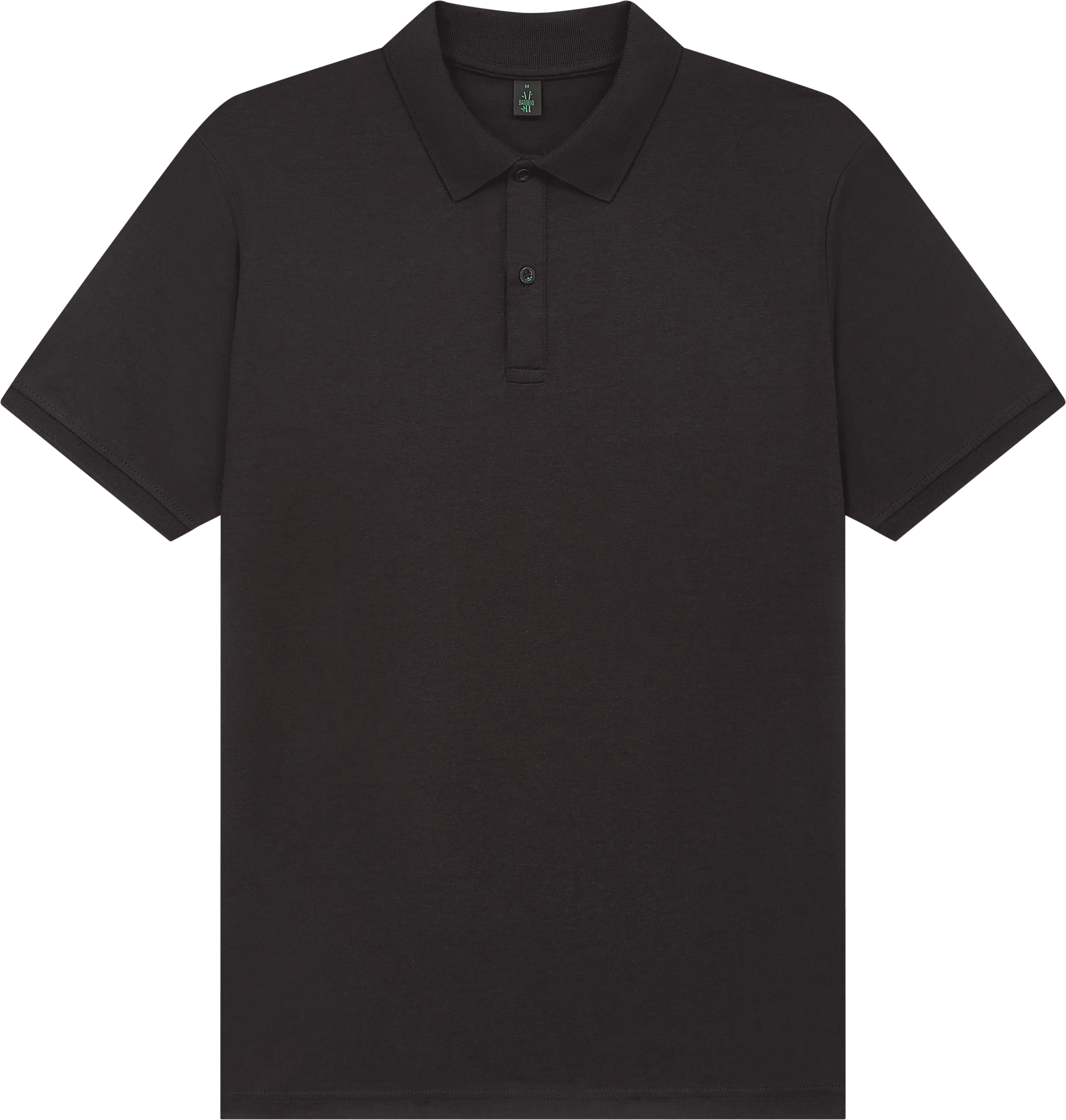 Earth Positive Bamboo Jersey Polo Shirt BAM03 in Black