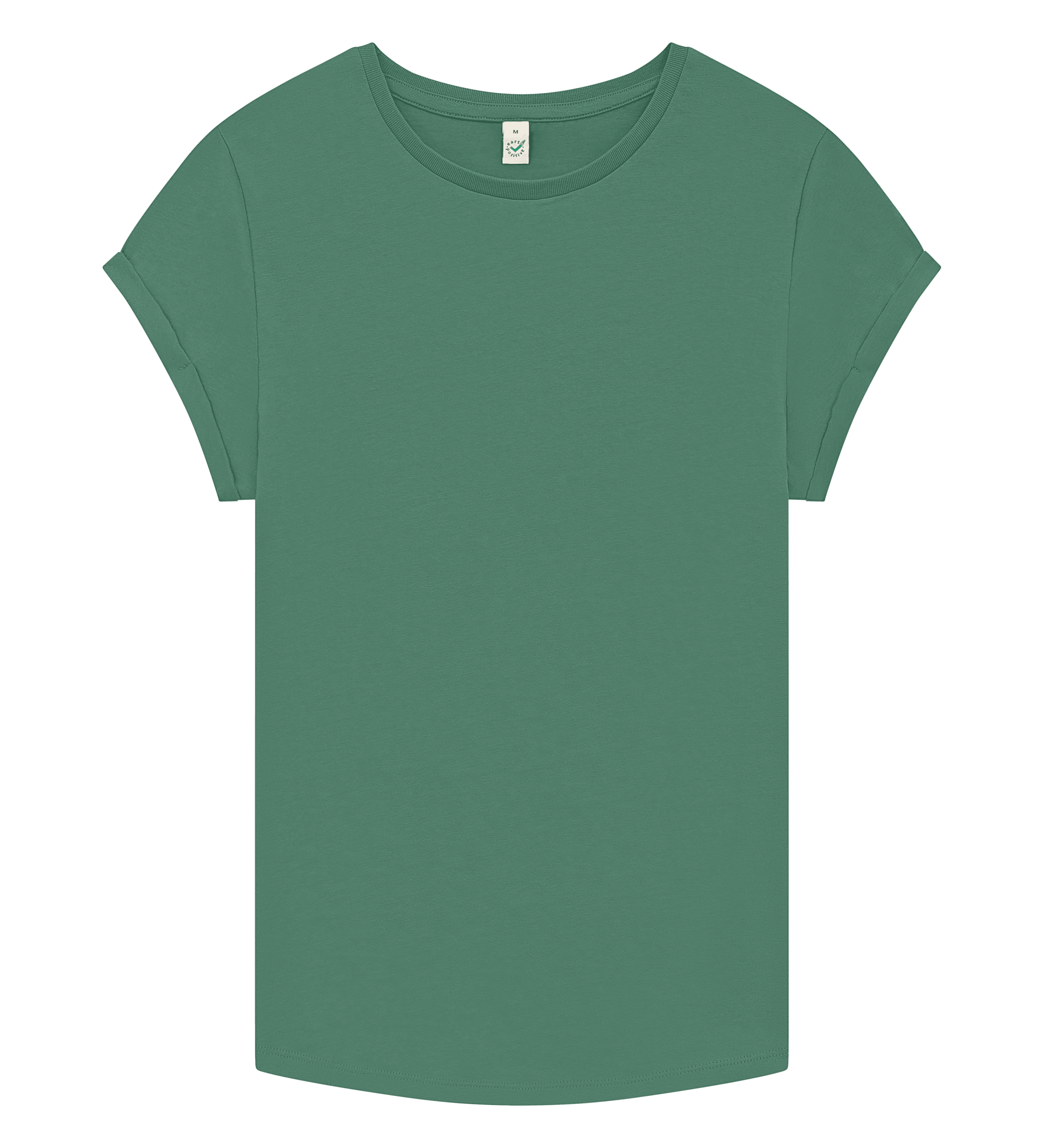 Earth Positive Women's Rolled Sleeve T-shirt EP16 in Sage Green