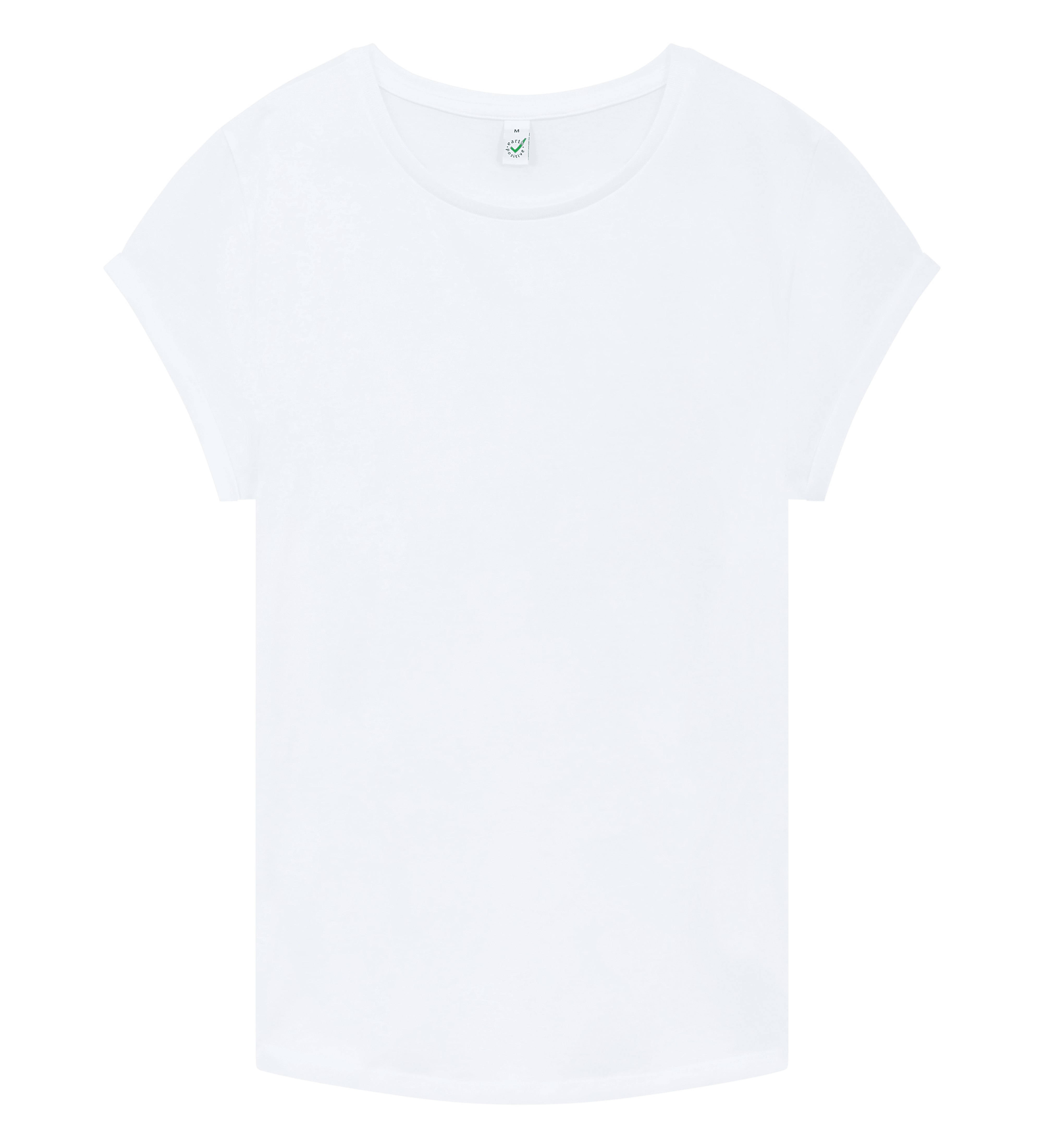 Earth Positive Women's Rolled Sleeve T-shirt EP16 in White