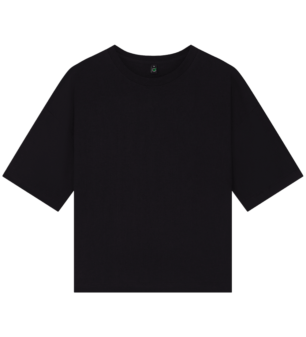 Earth Positive Women's Heavy Boxy T-shirt EP220 in Black