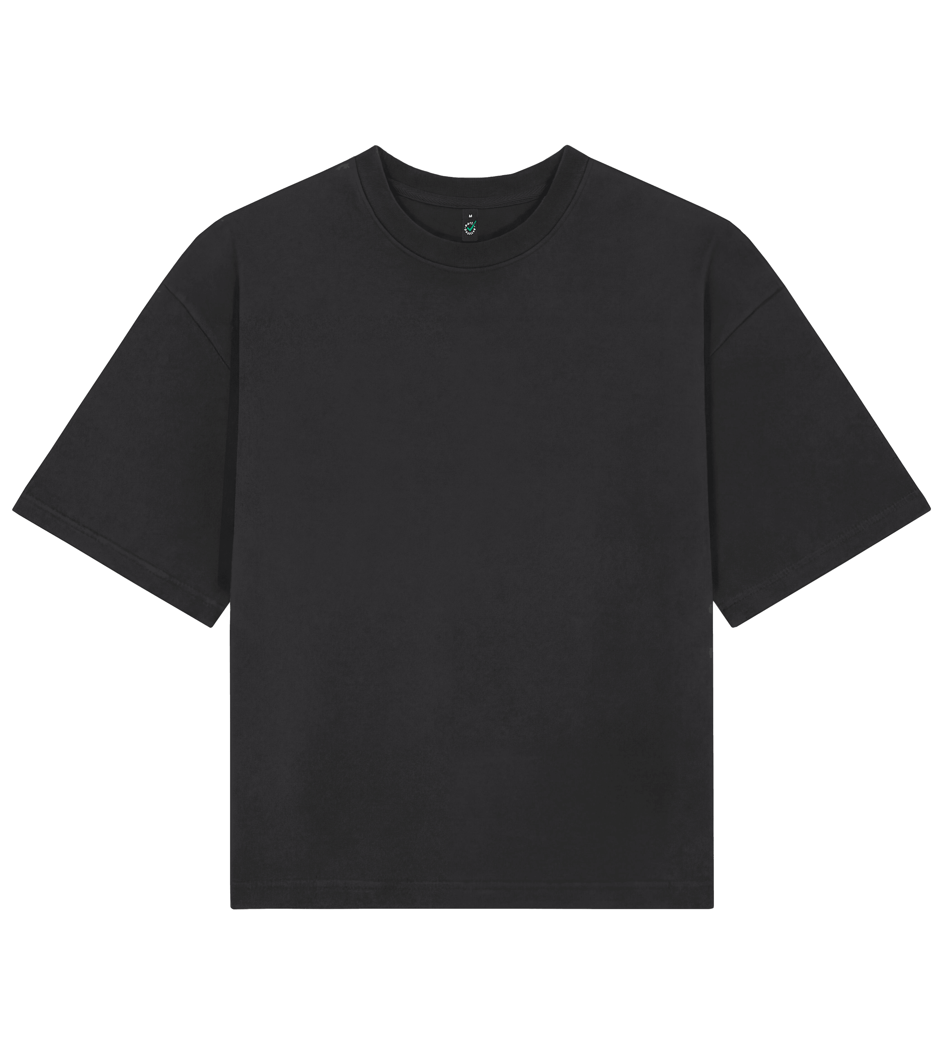 Earth Positive Women's Heavy Boxy T-shirt EP220 in Stone Washed Black