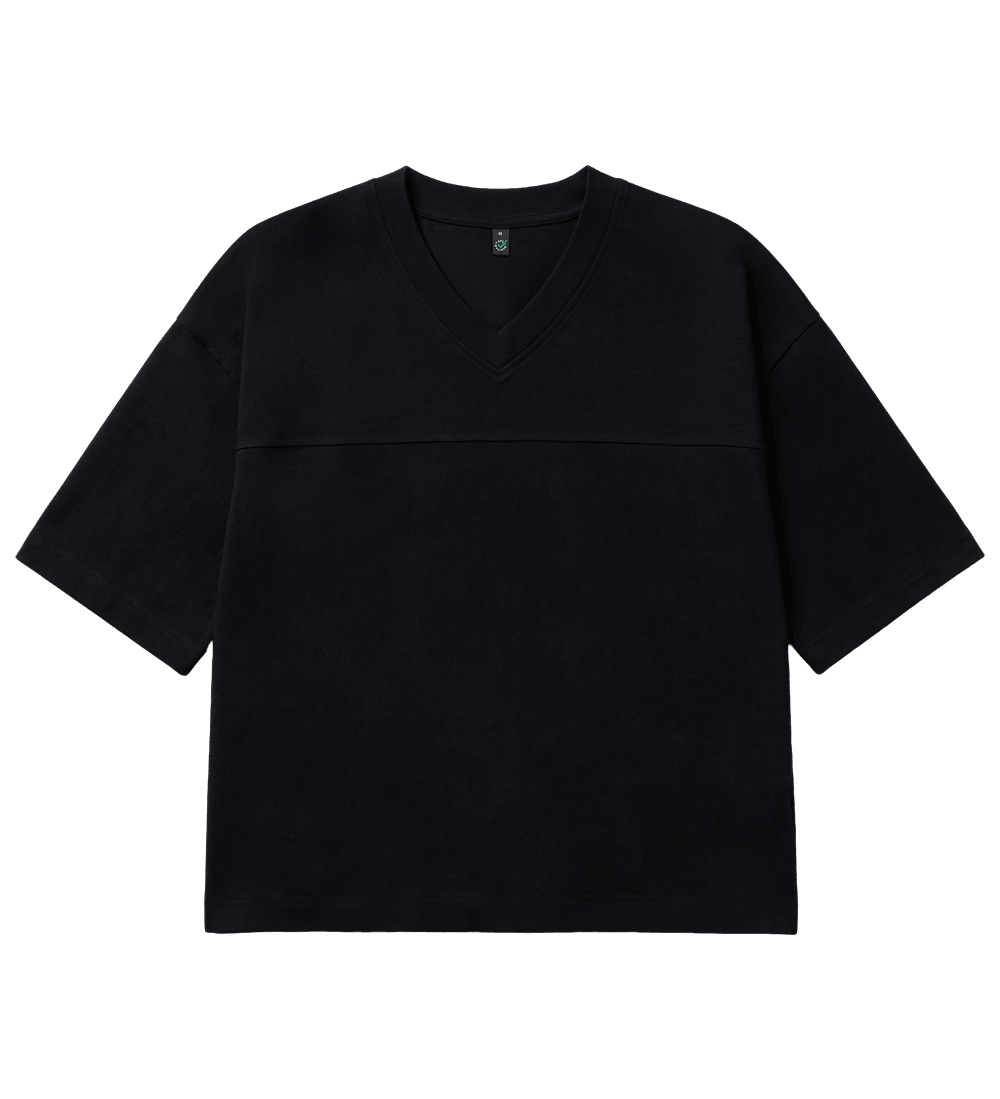 Earth Positive Women's Oversized Football Jersey EP221 in Black