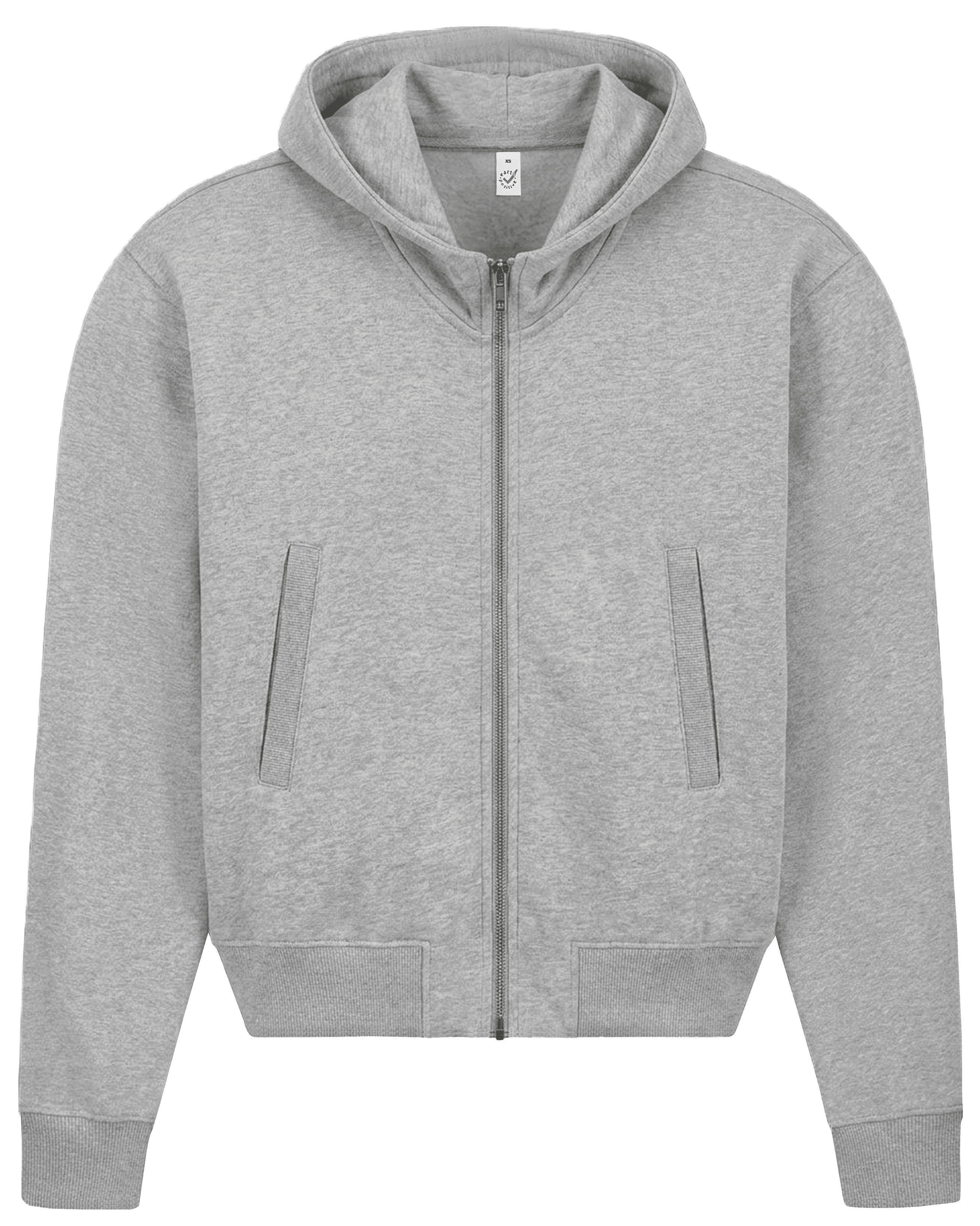 Earth Positive Bomber Jacket Hoodie EP306 in Light Heather