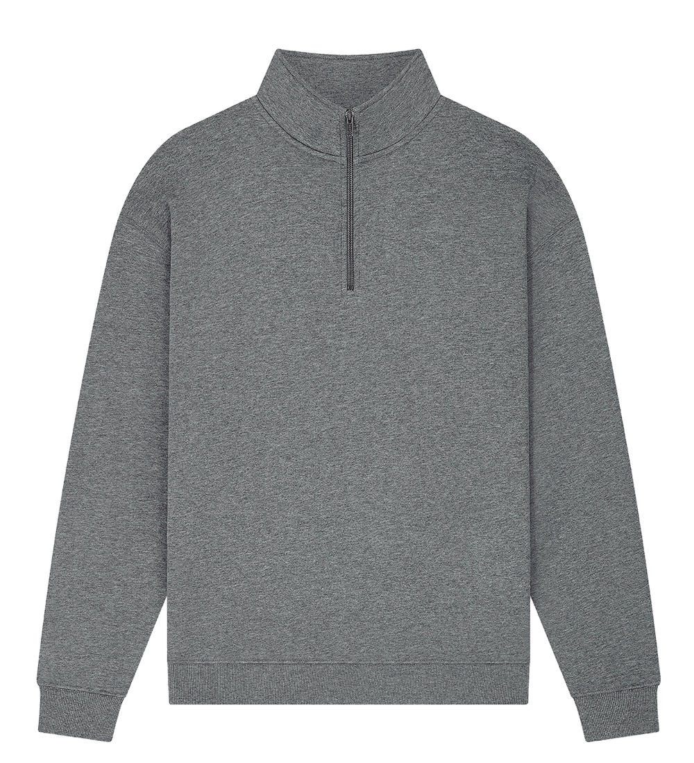Earth Positive 1/4 Zip Sweatshirt EP307 in Dark Heather