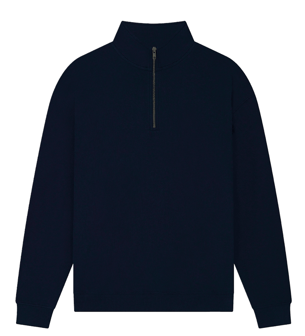 Earth Positive 1/4 Zip Sweatshirt EP307 in Dark Navy