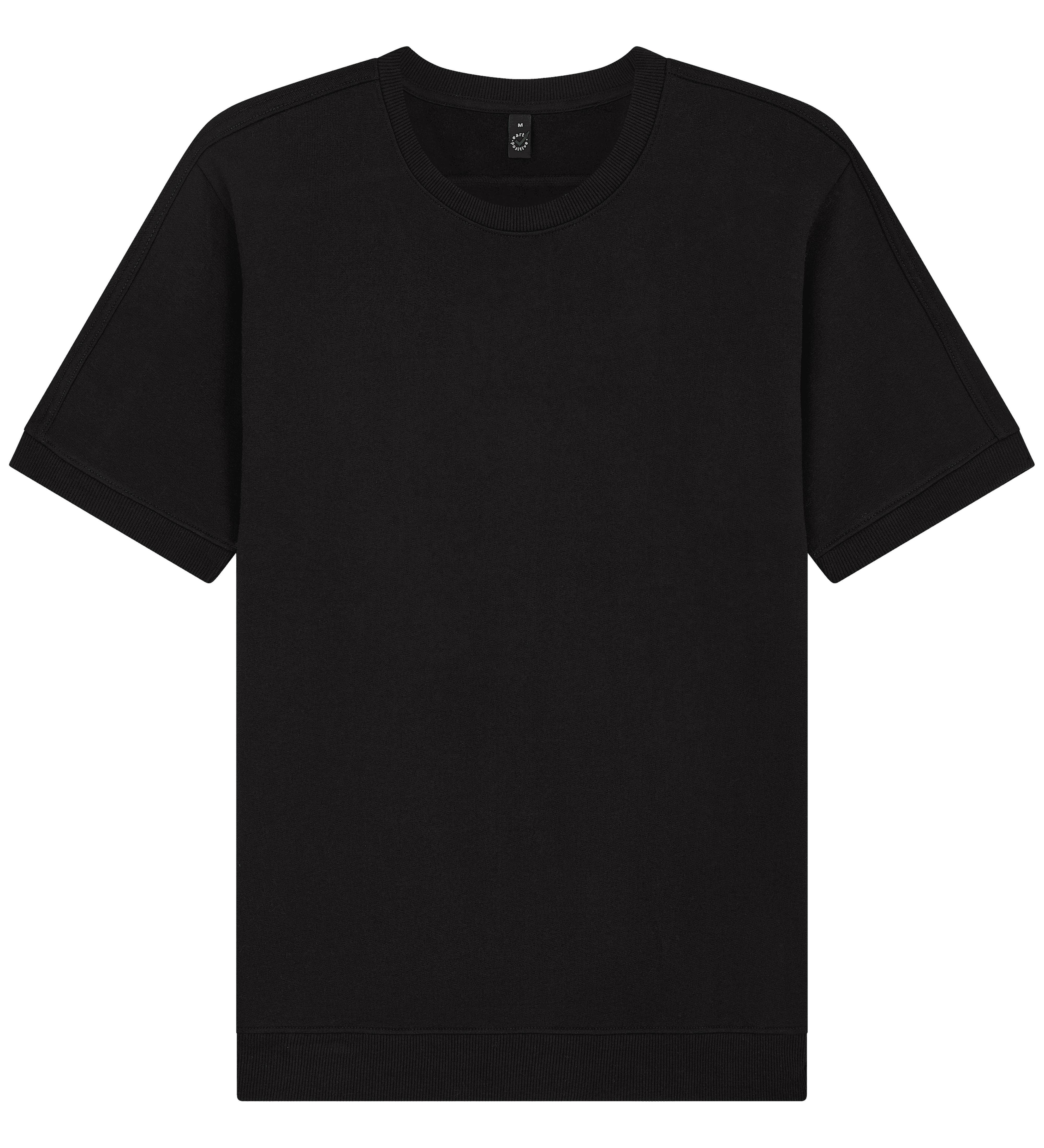 Earth Positive Short Sleeve Sweatshirt EP312 in Black