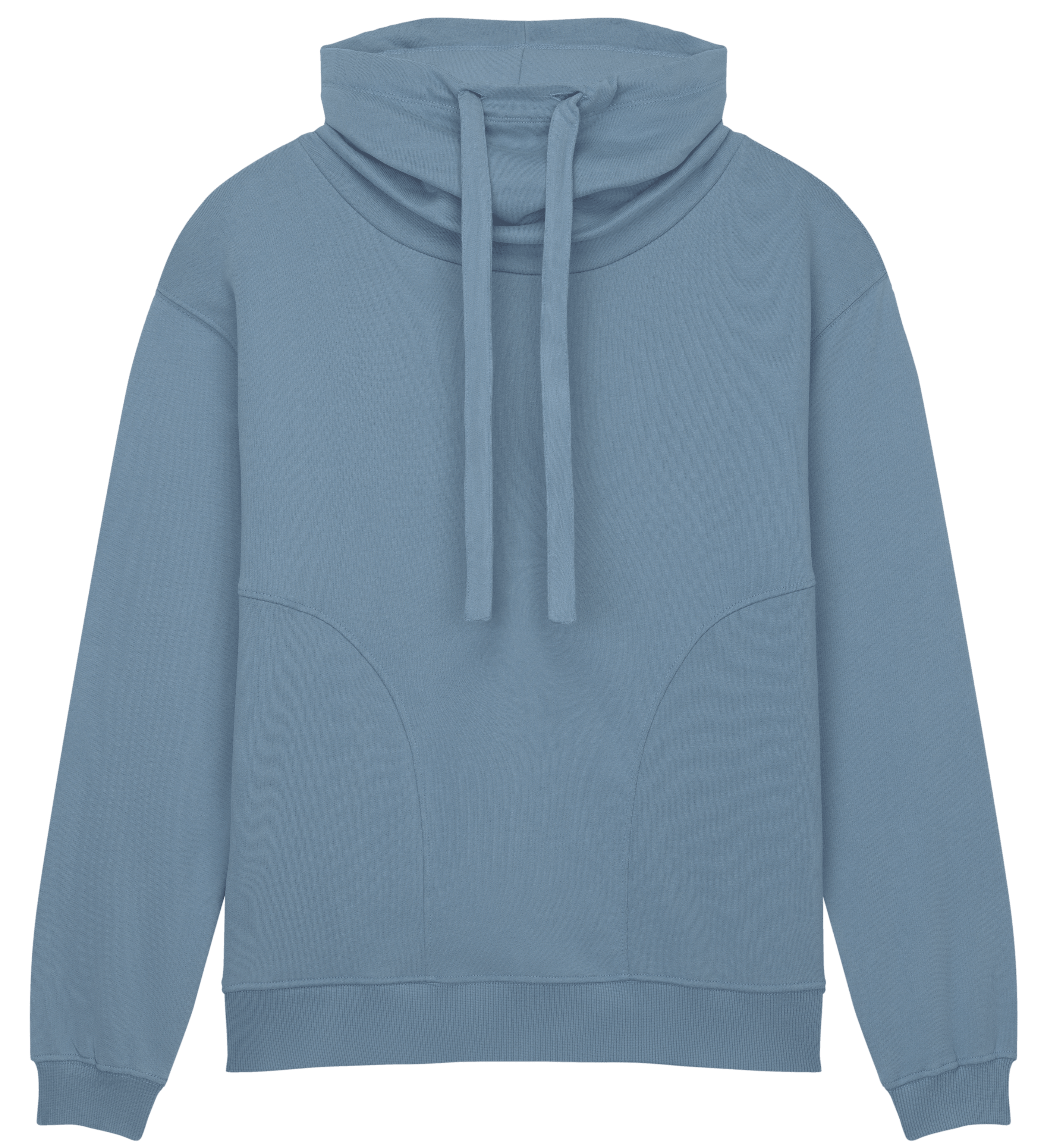 Earth Positive Women's Funnel Neck Sweatshirt EP315 in Sueded Blue Dusk