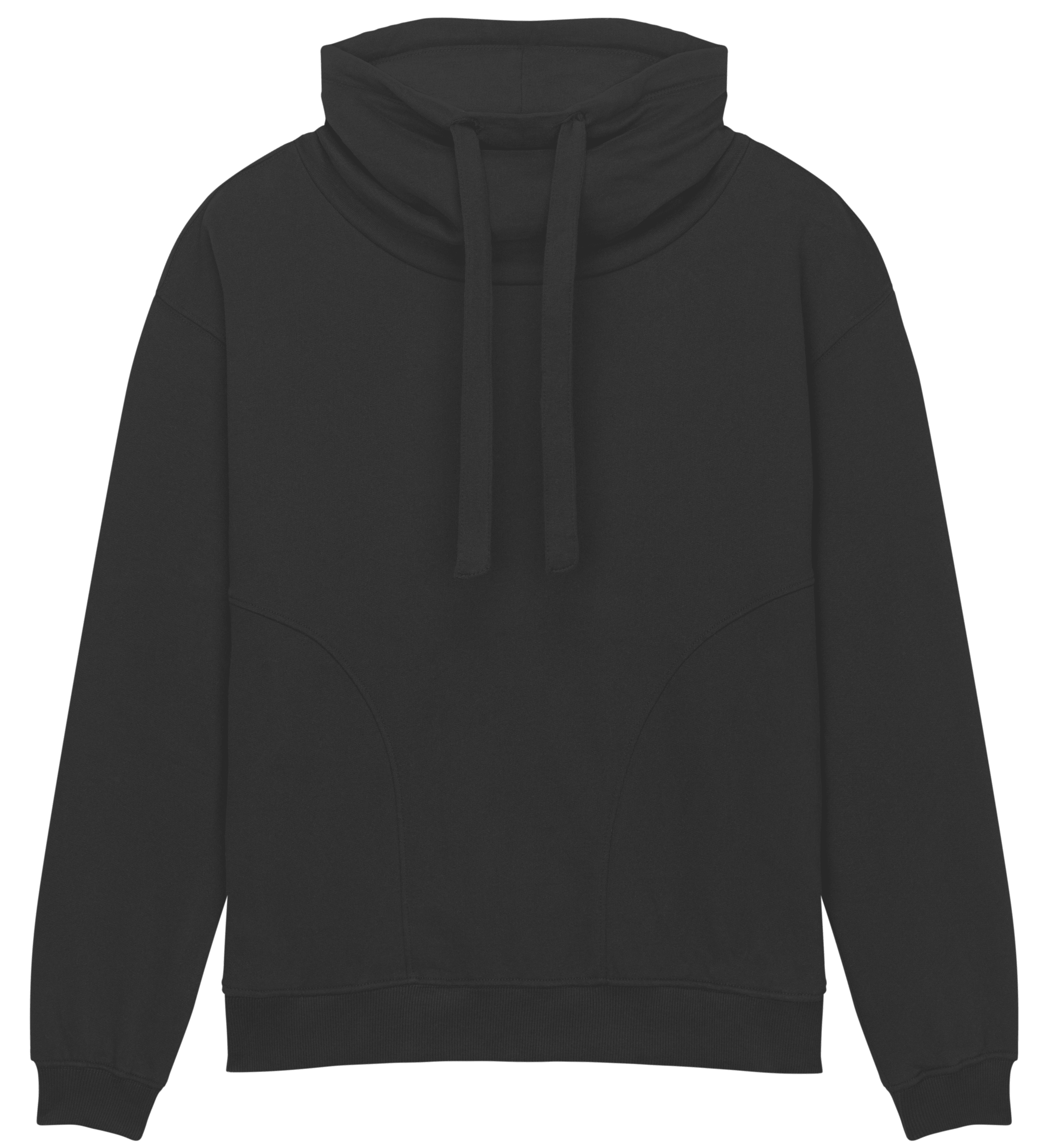 Earth Positive Women's Funnel Neck Sweatshirt EP315 in Sueded Black