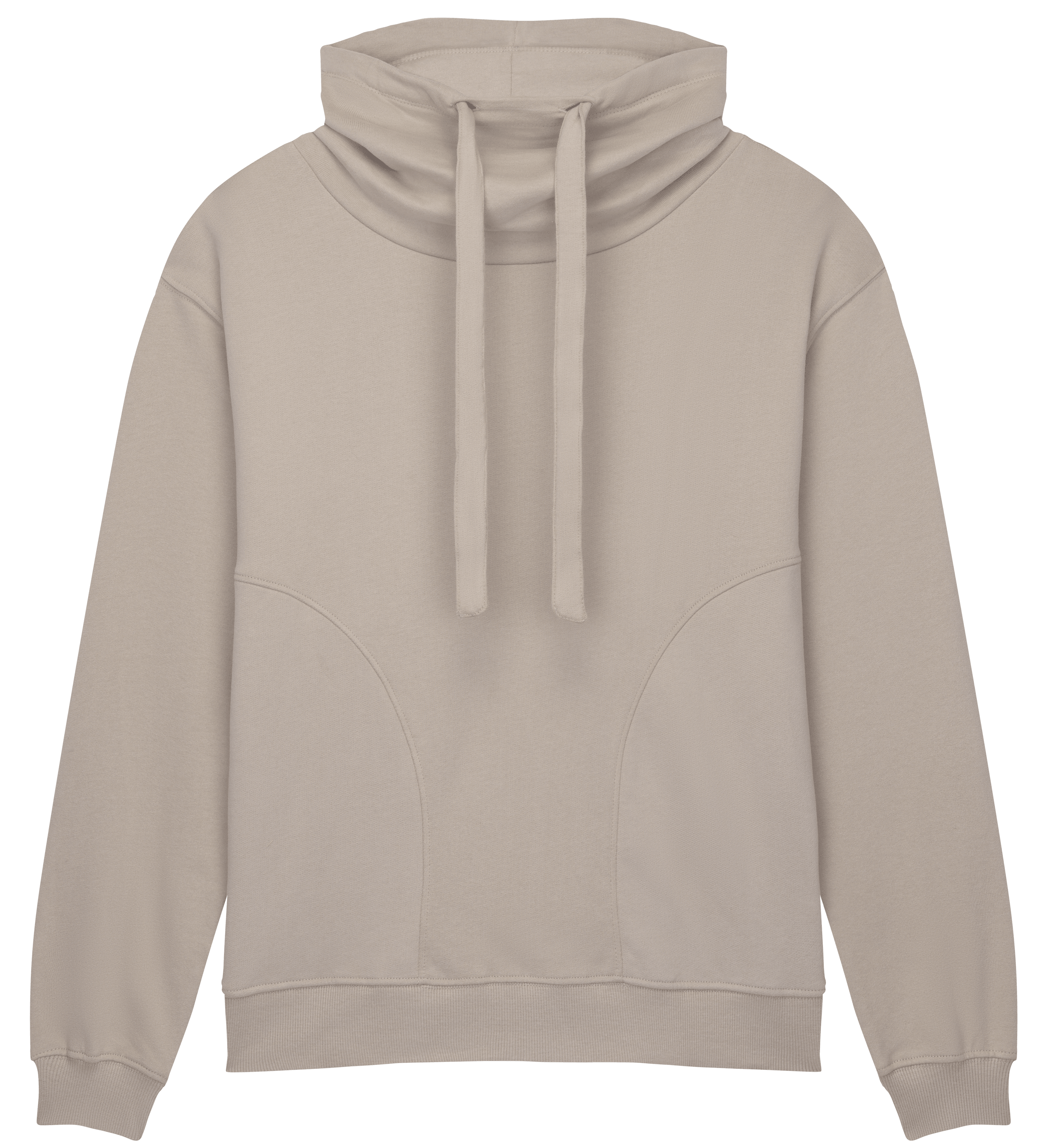 Earth Positive Women's Funnel Neck Sweatshirt EP315 in Sueded Fawn