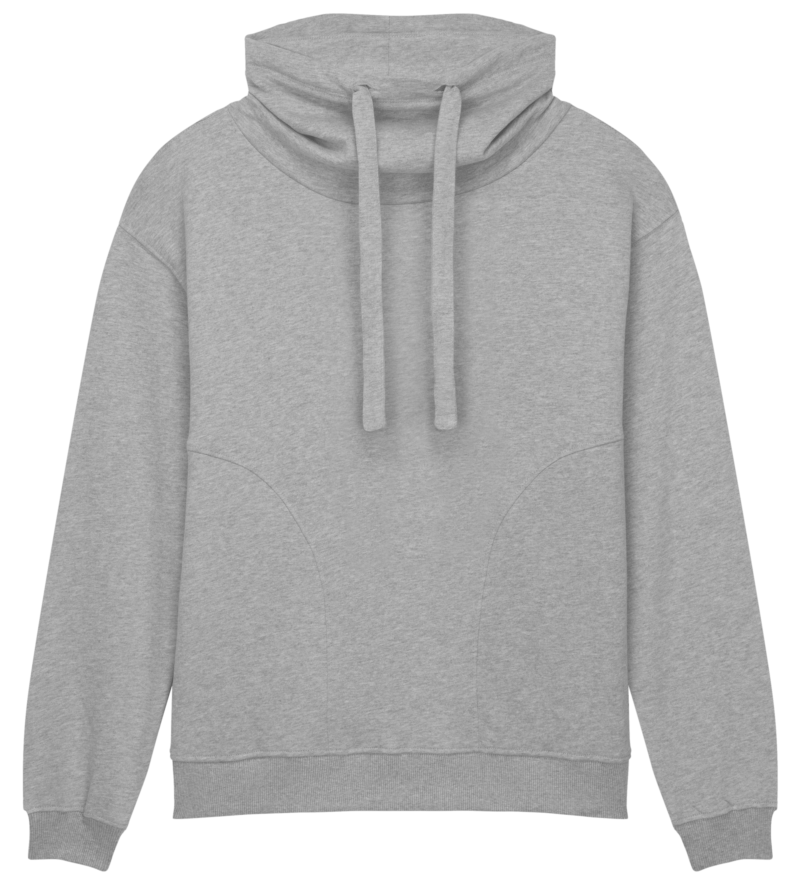 Earth Positive Women's Funnel Neck Sweatshirt EP315 in Sueded Light Heather