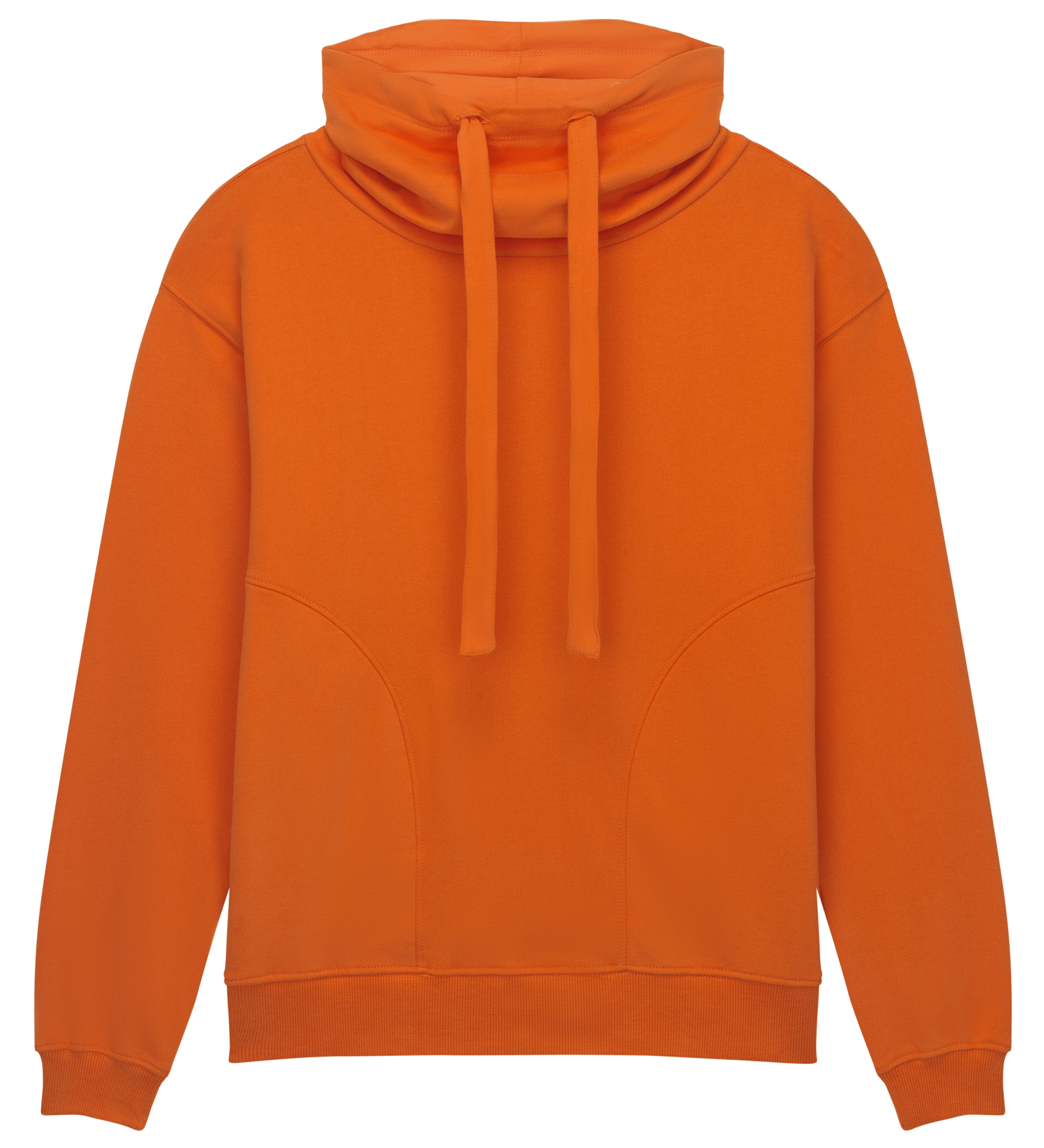 Earth Positive Women's Funnel Neck Sweatshirt EP315 in Sueded Orange