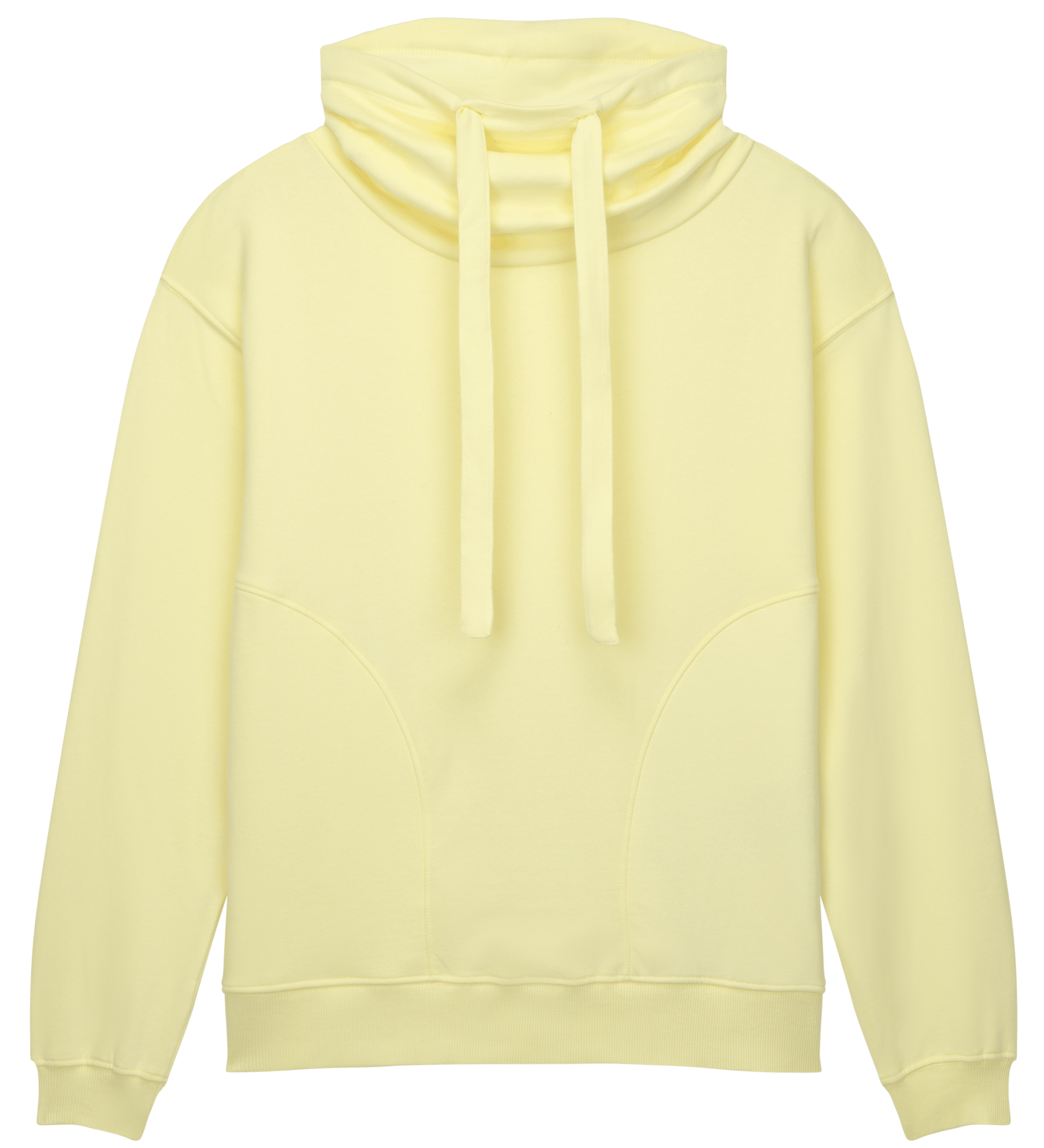 Earth Positive Women's Funnel Neck Sweatshirt EP315 in Sueded Pale Lemon