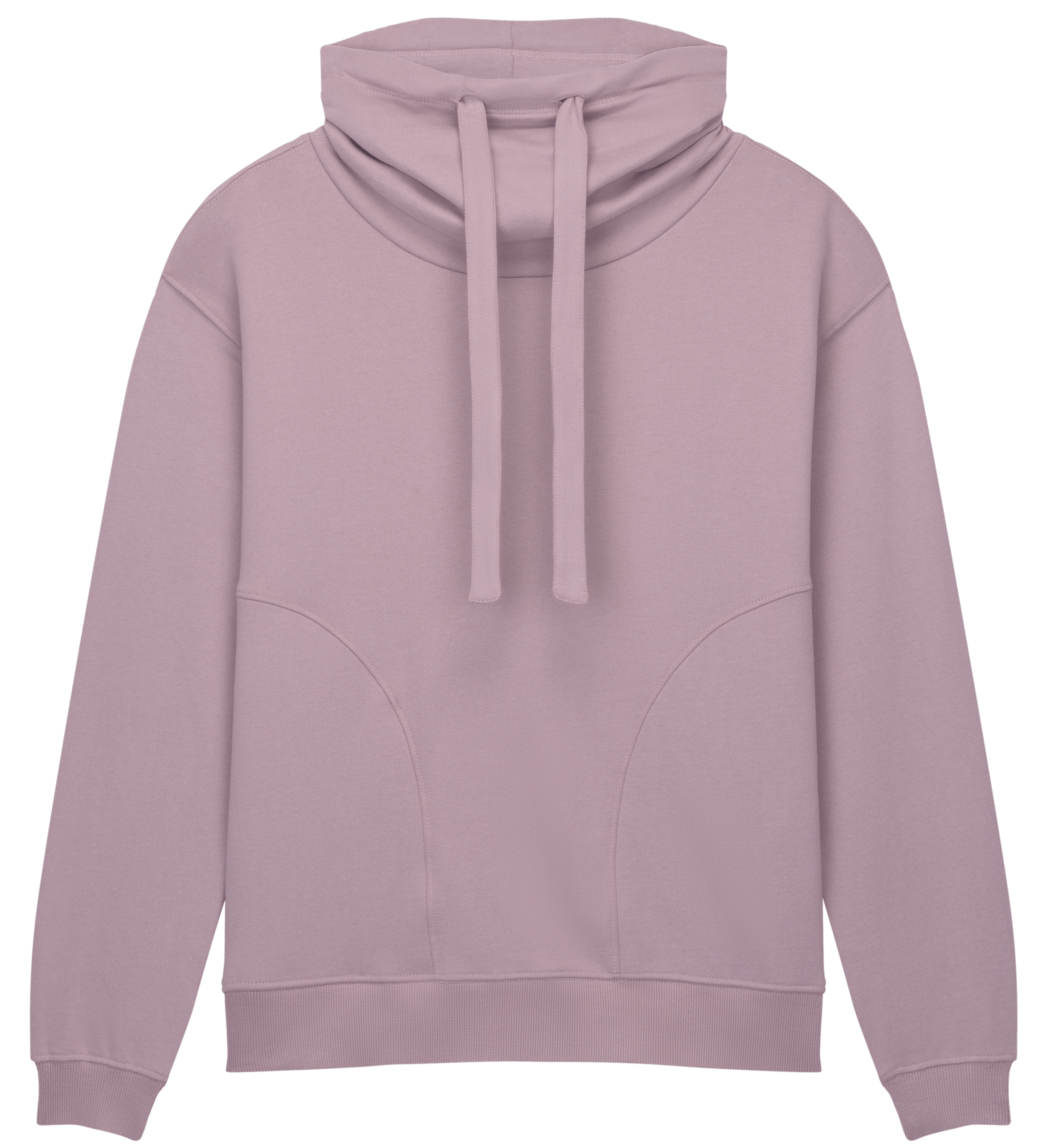 Earth Positive Women's Funnel Neck Sweatshirt EP315 in Sueded Miami Pink