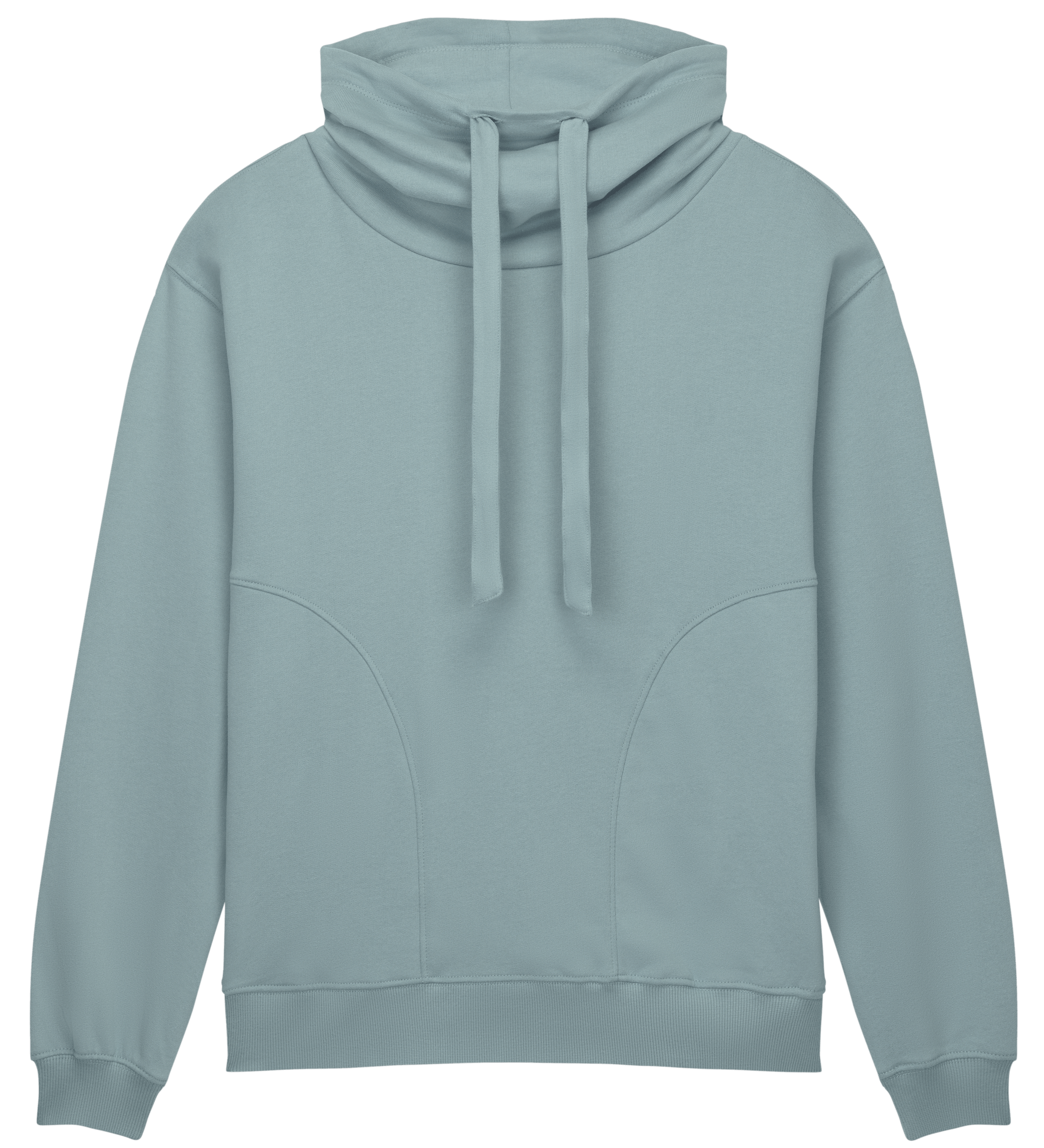 Earth Positive Women's Funnel Neck Sweatshirt EP315 in Sueded Slate Green