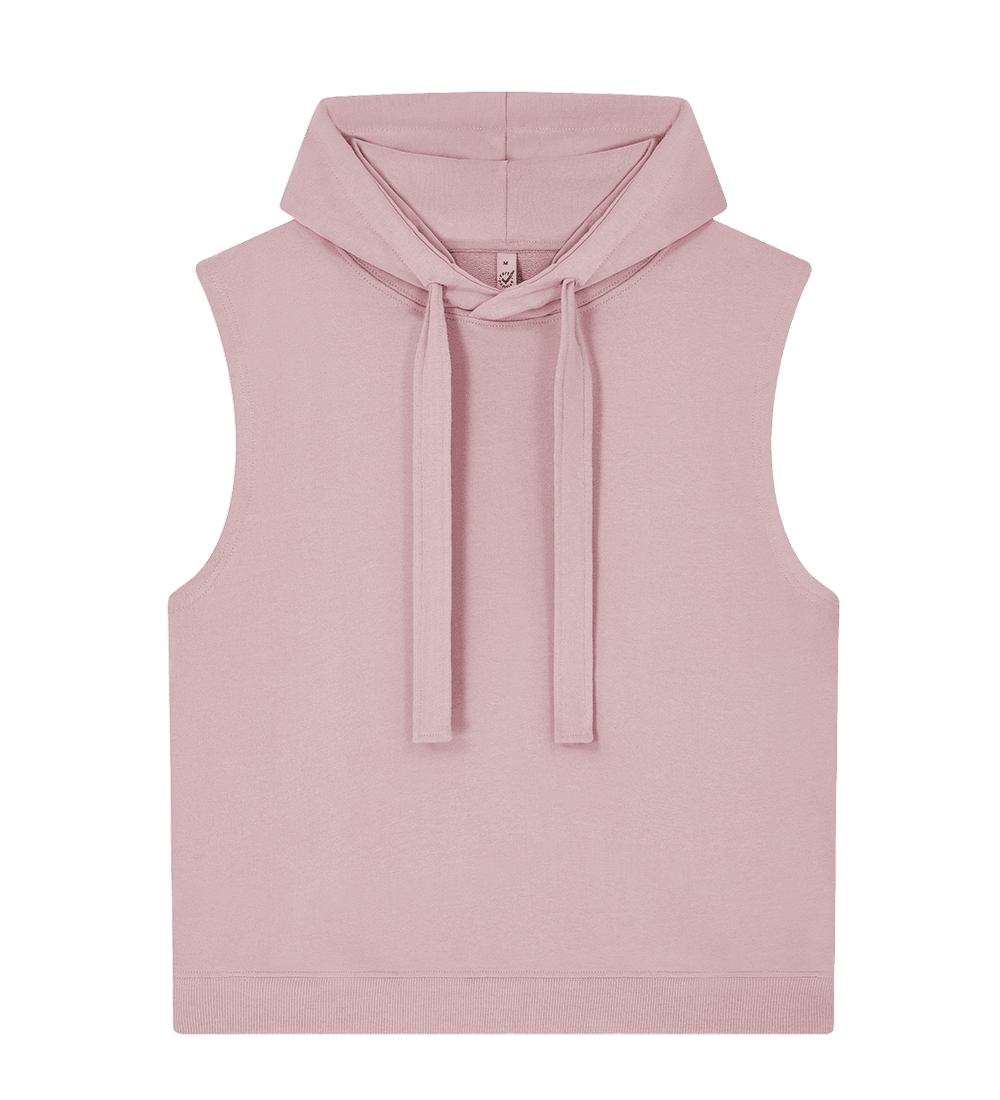 Earth Positive Women's Athleisure Hooded Tank EP316 in Sueded Miami Pink