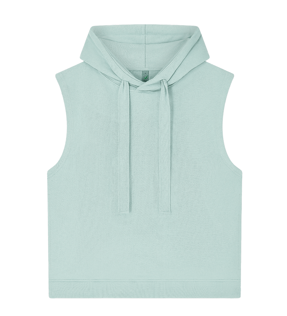 Earth Positive Women's Athleisure Hooded Tank EP316 in Sueded Slate Green