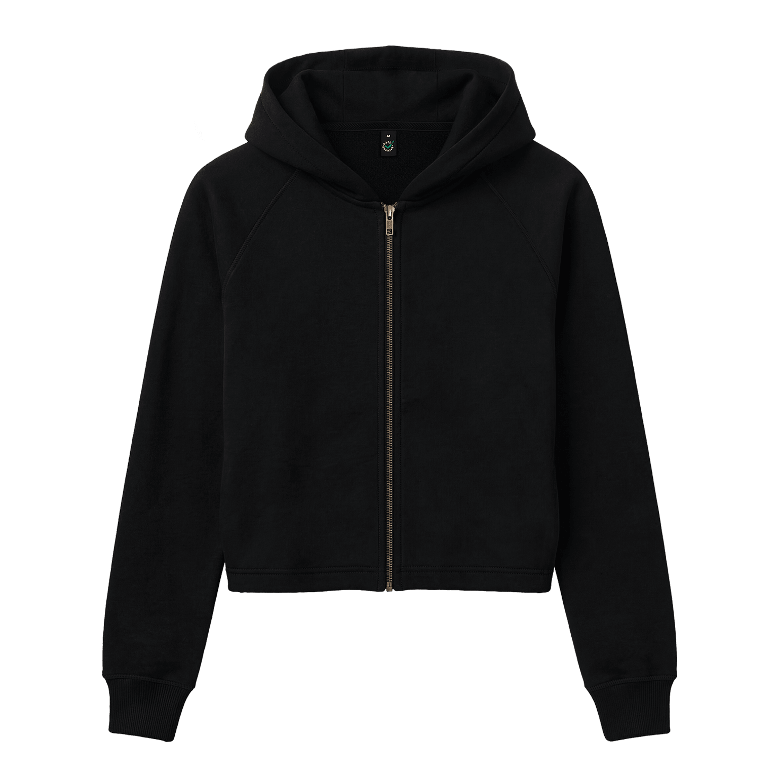 Earth Positive Women's Cropped Hoodie EP320 in Black