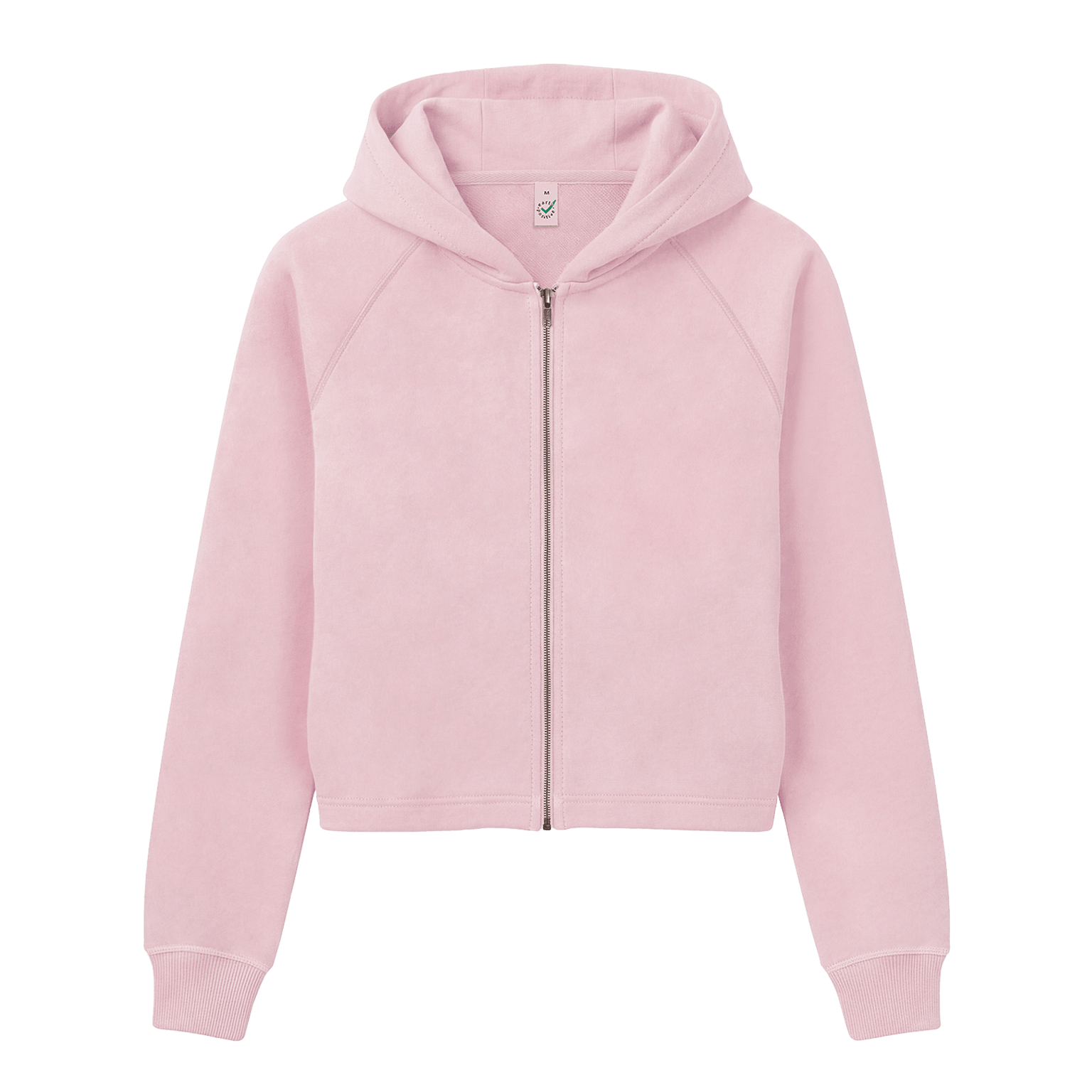 Earth Positive Women's Cropped Hoodie EP320 in Baby Pink