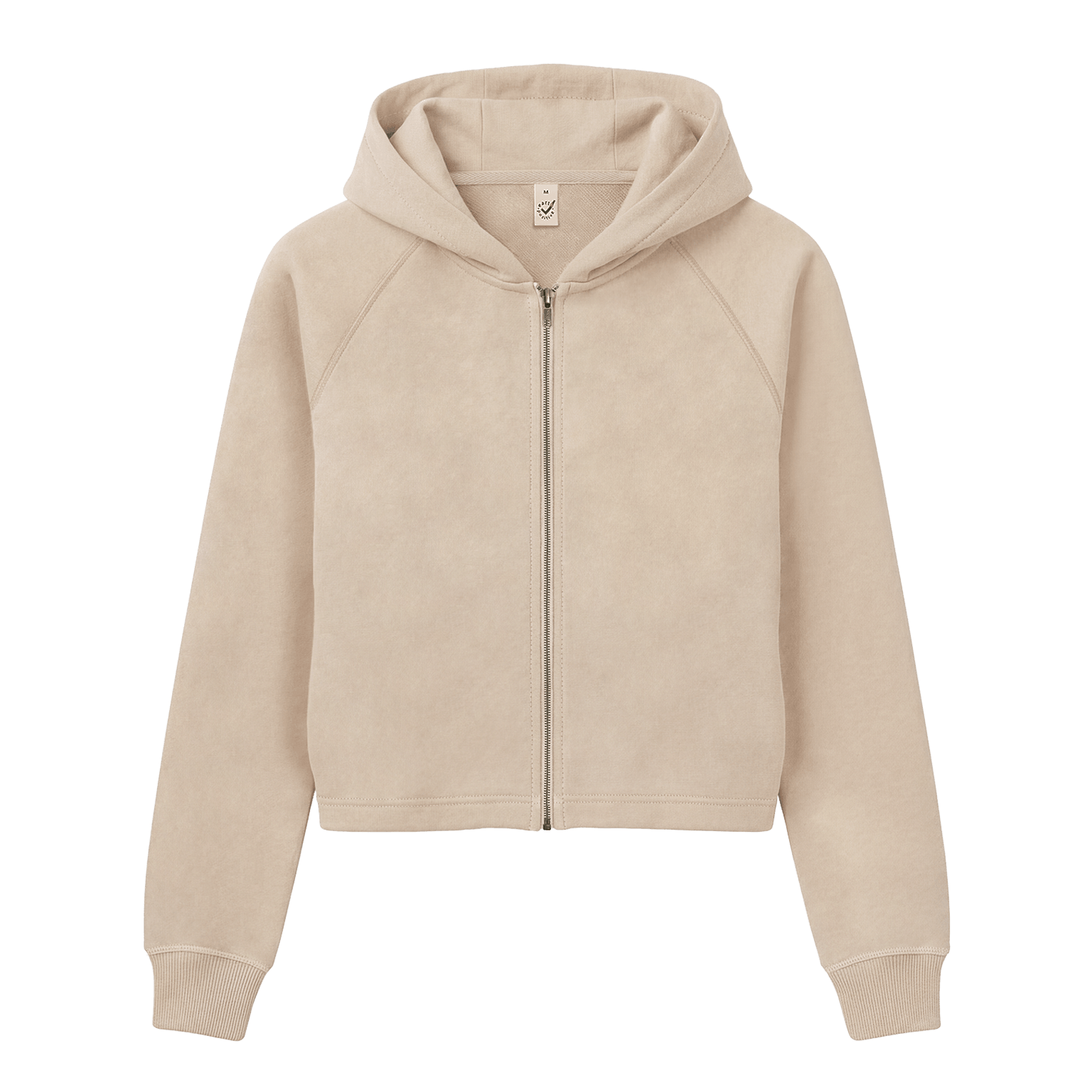 Earth Positive Women's Cropped Hoodie EP320 in Fawn