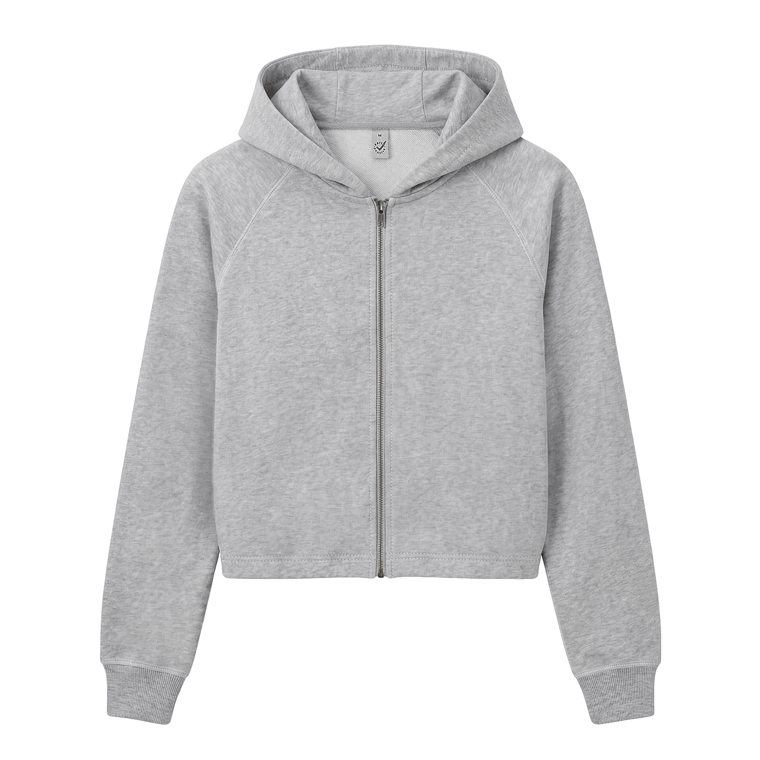 Earth Positive Women's Cropped Hoodie EP320 in Light Heather