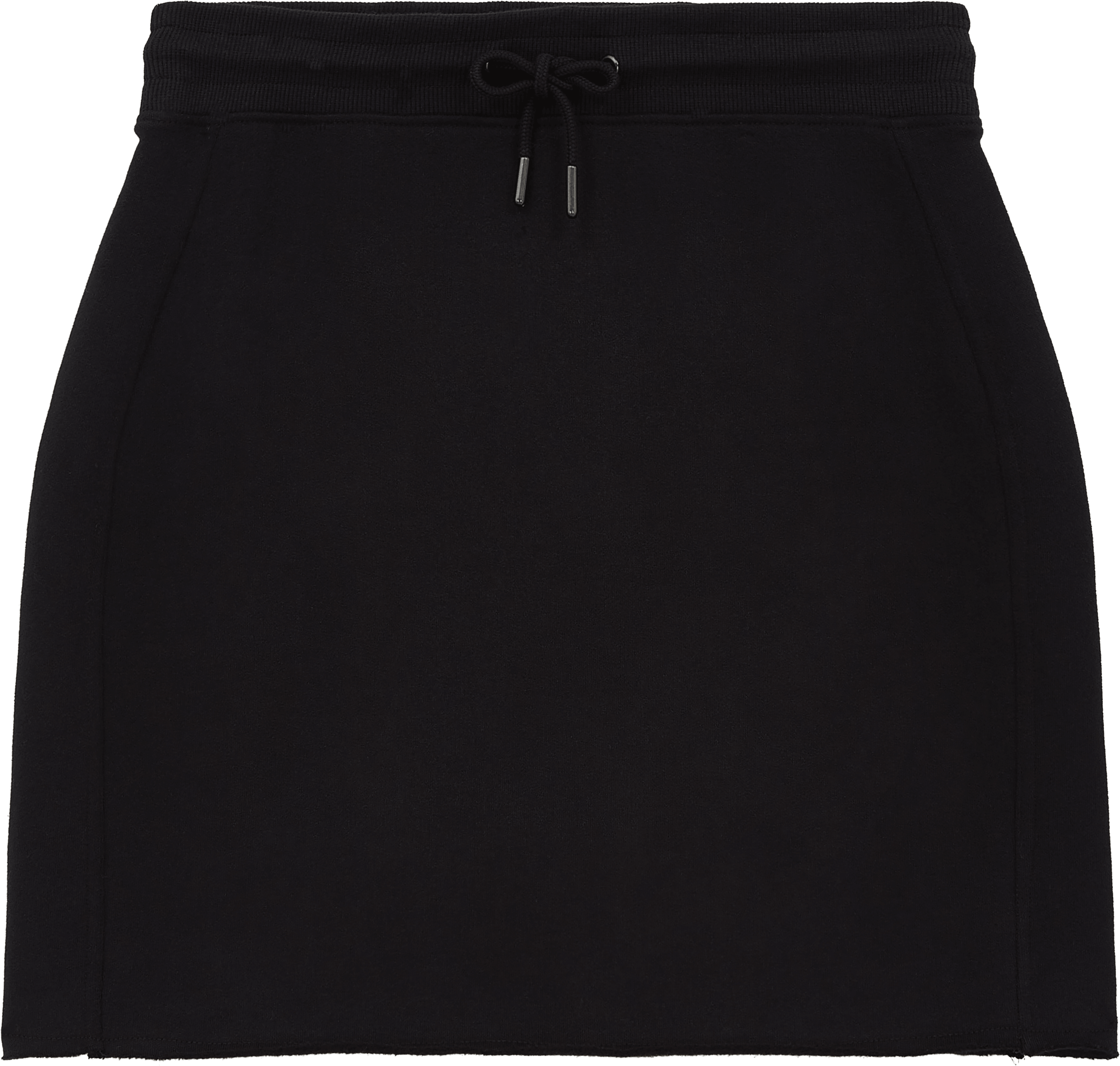 Earth Positive Raw Hem Skirt EP342 in Sueded Black