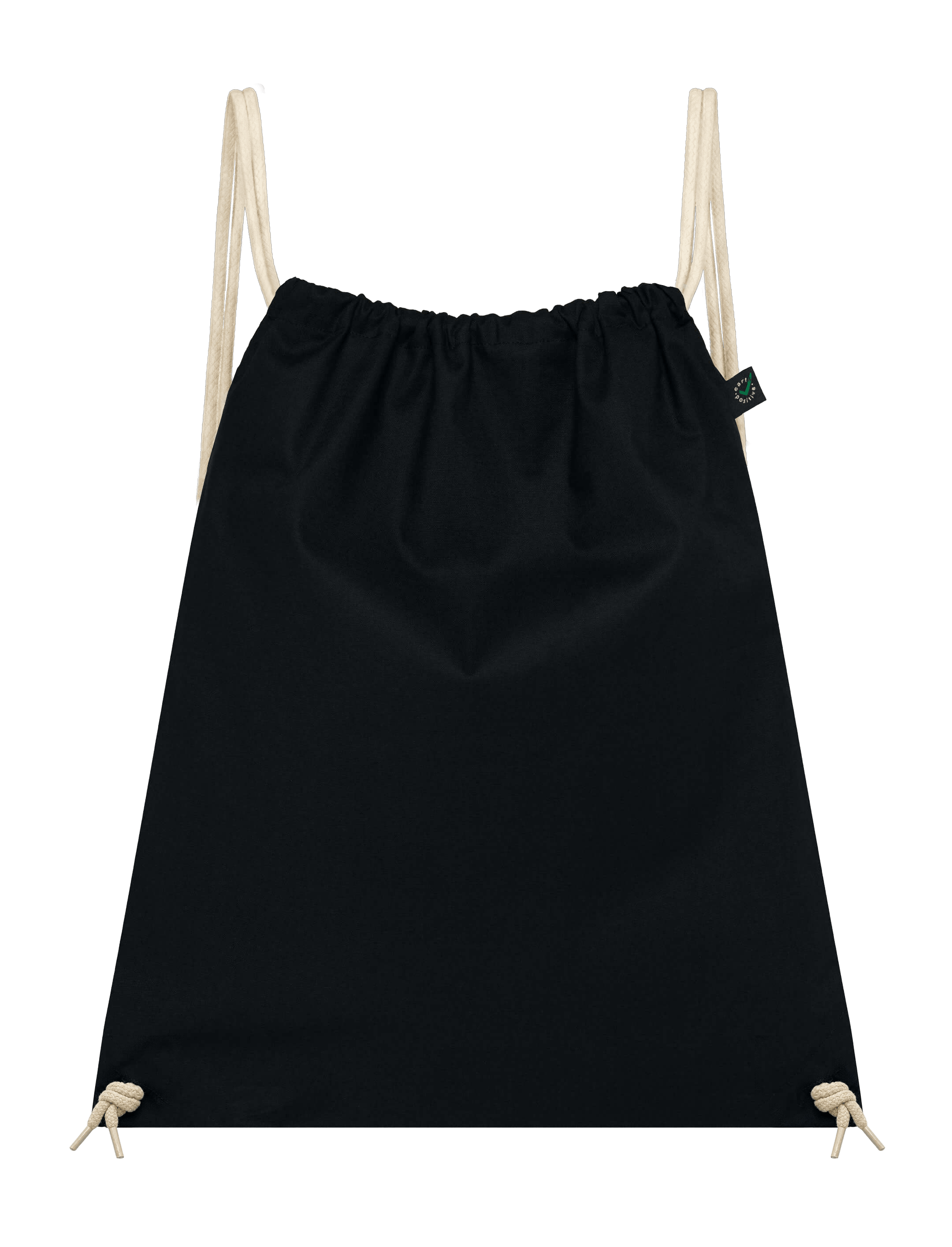 Earth Positive Drawstring Bag EP76 in Black / Natural